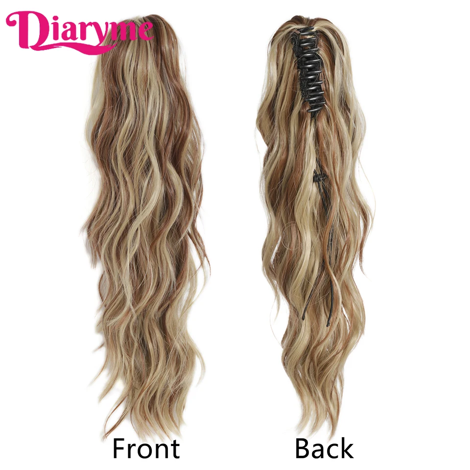 Long Wavy Synthetic Claw Ponytail Hair Extensions False Hair Pigtail Woman Water Wave Horse tail Hairpiece Natural Fake Hair Wig