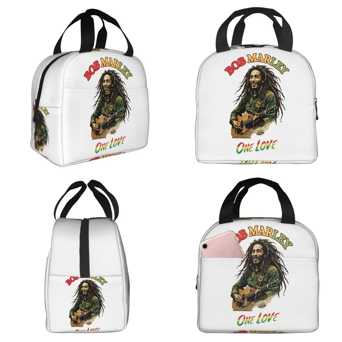 

Термосумка для обедов Bob Marley Reggae для детей, школьная термосумка-холодильник, портативный контейнер для еды