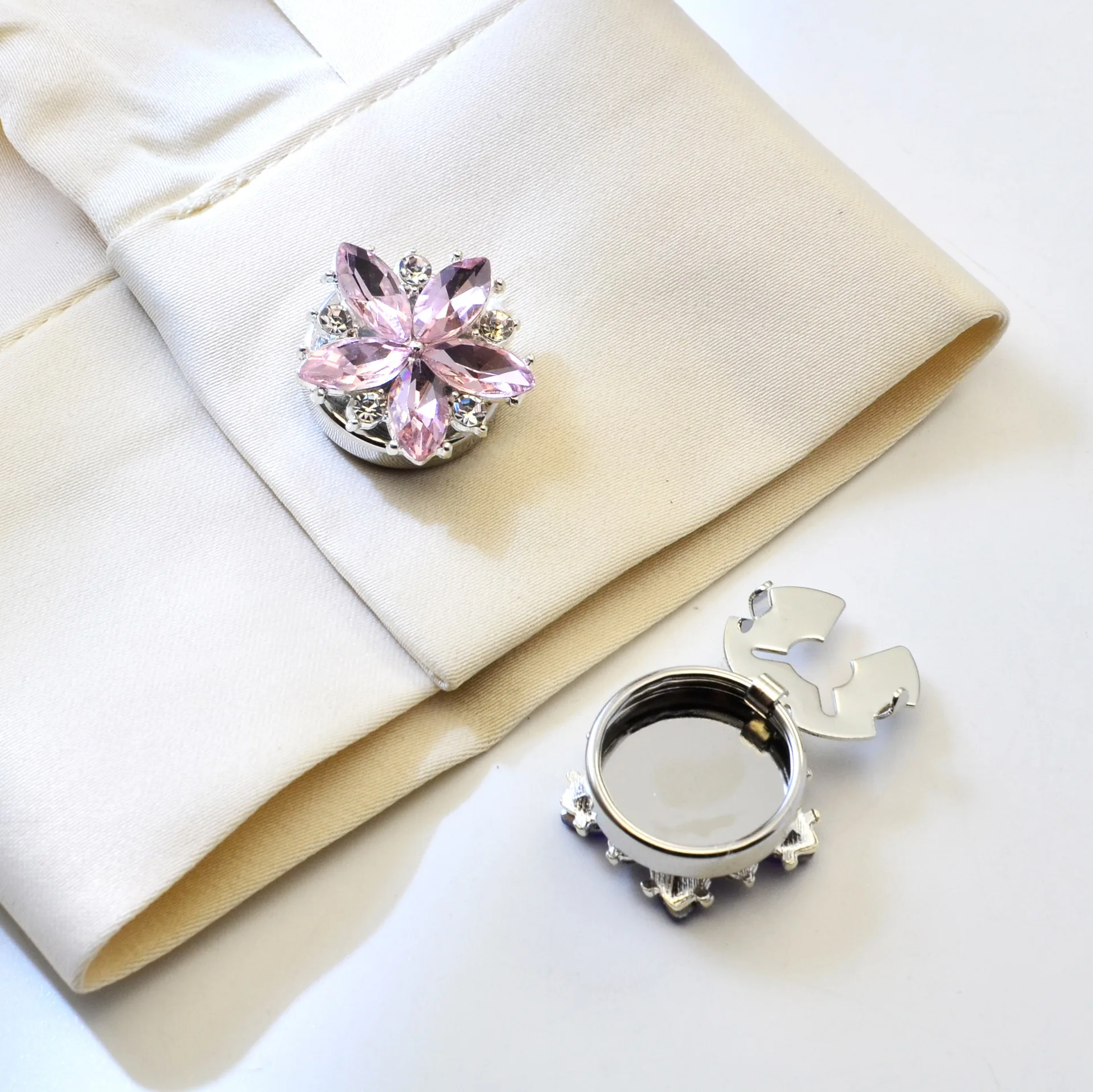 5pcs Fashion Five Star Rhinestone Button Cover Turtle Cufflinks Shirt Brooch Clip Set Clothing Accessories Brooch Pin Button Set