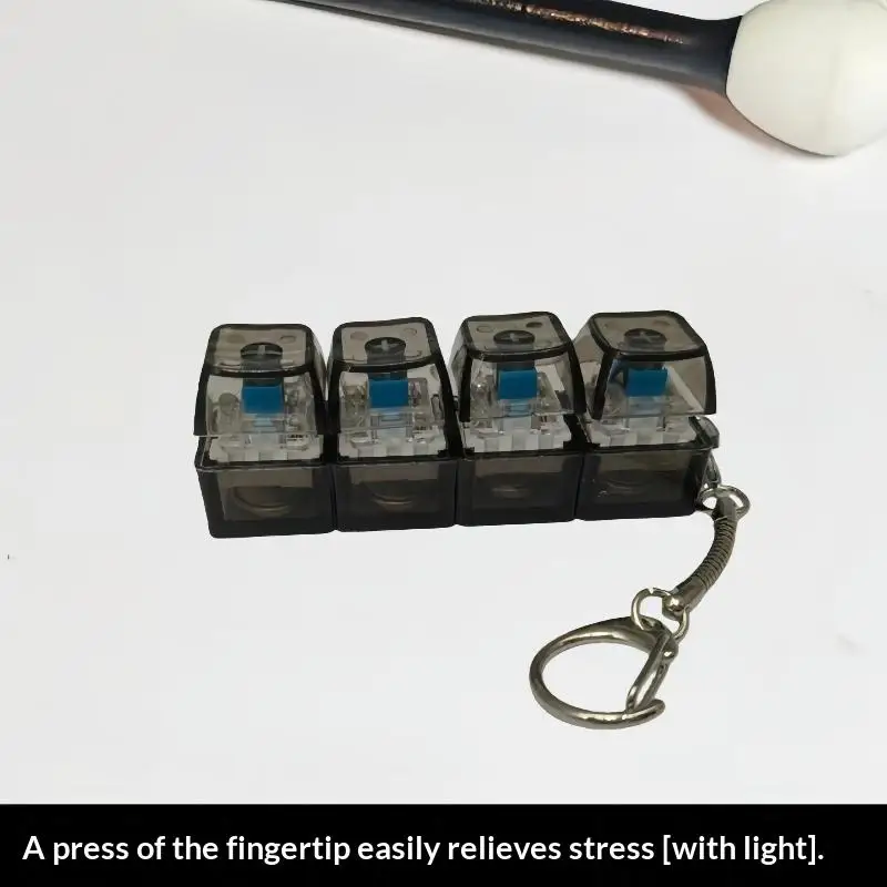 Tastatur-Fidget-Spielzeug, Tastatur-Fidget-Schlüsselanhänger, 4-in-1-Tastatur-Entspannungsknopf, Finger-Clicker-Spielzeug – Detail 10