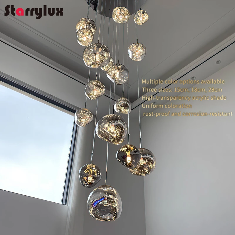 

Lava Art Pendant Light | Nordic Design | Acrylic Shade | Warm LED | For Living Room