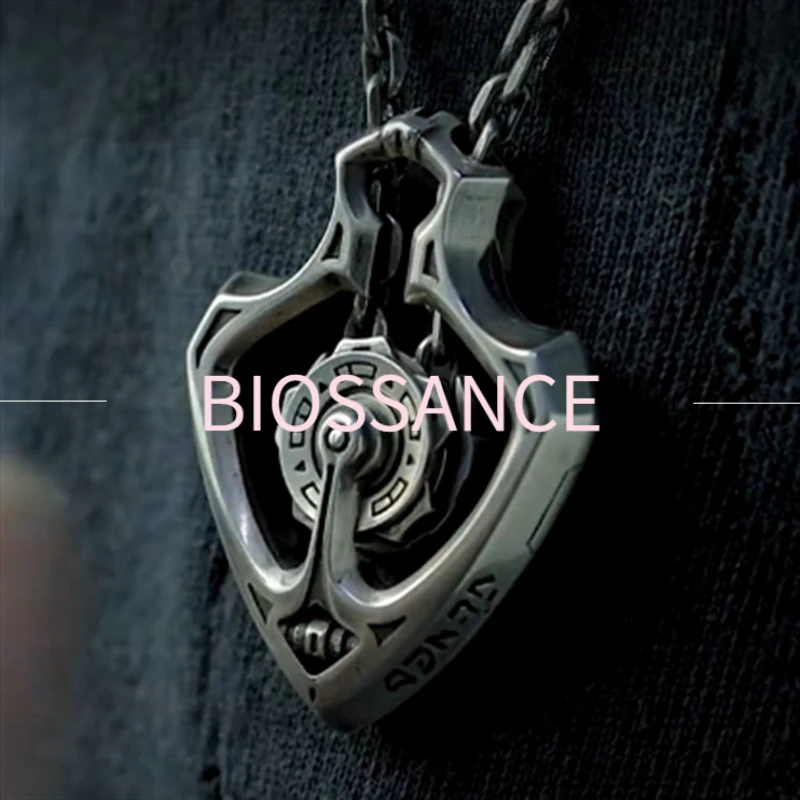 BIOSSANCE'S New Fashionable And Exquisite Exotic Shuttle Mechanical Movable Pendant Necklace For Men'S Jewelry Accessories Gifts