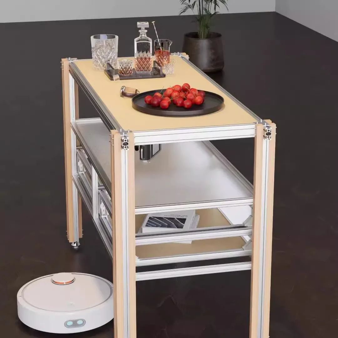 خزانة جانبية لتناول الطعام من الألومنيوم، وخزانة جزيرة، وخزانة تلفزيون ذات لوحة بحرية بسيطة وحديثة، وخزانة