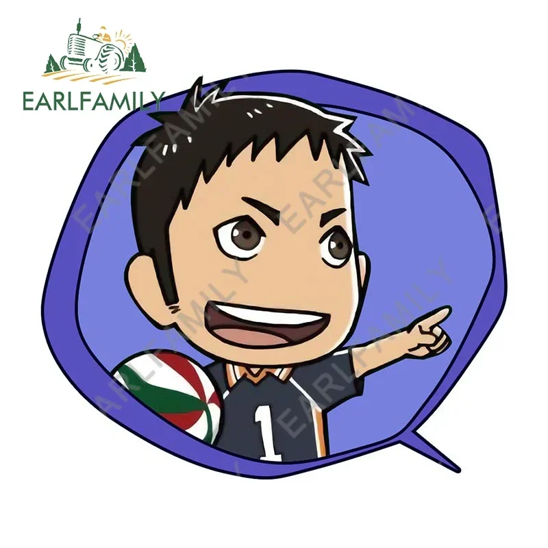 EARLFAMILY 13 cm x 12,4 cm für Cartoon-Autoaufkleber, Vinyl, Motorrad, Anime-Aufkleber, Autozubehör, Sonnenschutz, Kofferraum, Fenster, Dekor