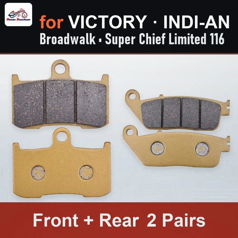 Front Rear Brake Pads for VICTORY INDI-AN Broadwalk Broadwalk E Gunner Hammer 8 High Ball Jackpot Jackpot Cory Judge King Pin