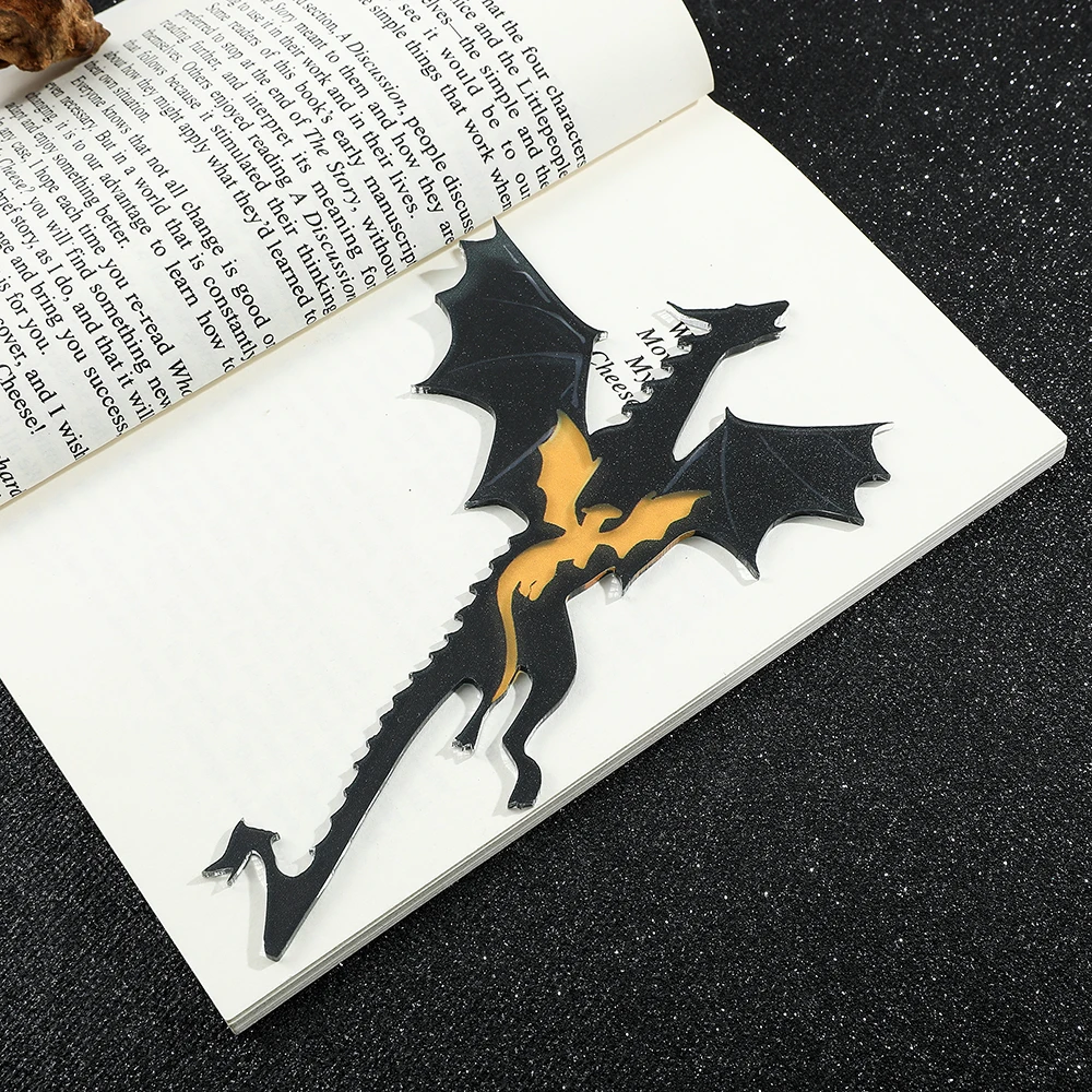 Imagem -02 - Anime Black Dragon Bookmark Coleção Livro Entusiastas Presente Mens Professores Amigos Metal Infantil Leitura Bookmark