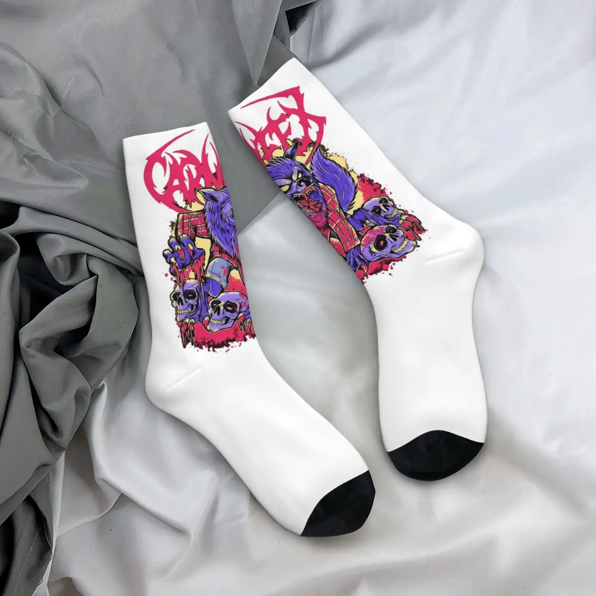 

Всесезонные чулки для экипажа, отличная модель Carnifex Band Rock Metal Carnifex, подарок для любителей музыки, забавные длинные носки для мужчин и женщин