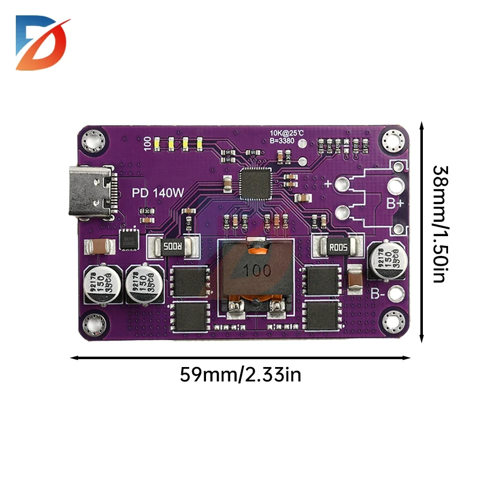 PD3.1 tot 140W snellaadvermogensmodule 3S 4S 5S 6S Type C interface lithiumbatterij oplaad- en ontlaadmodule