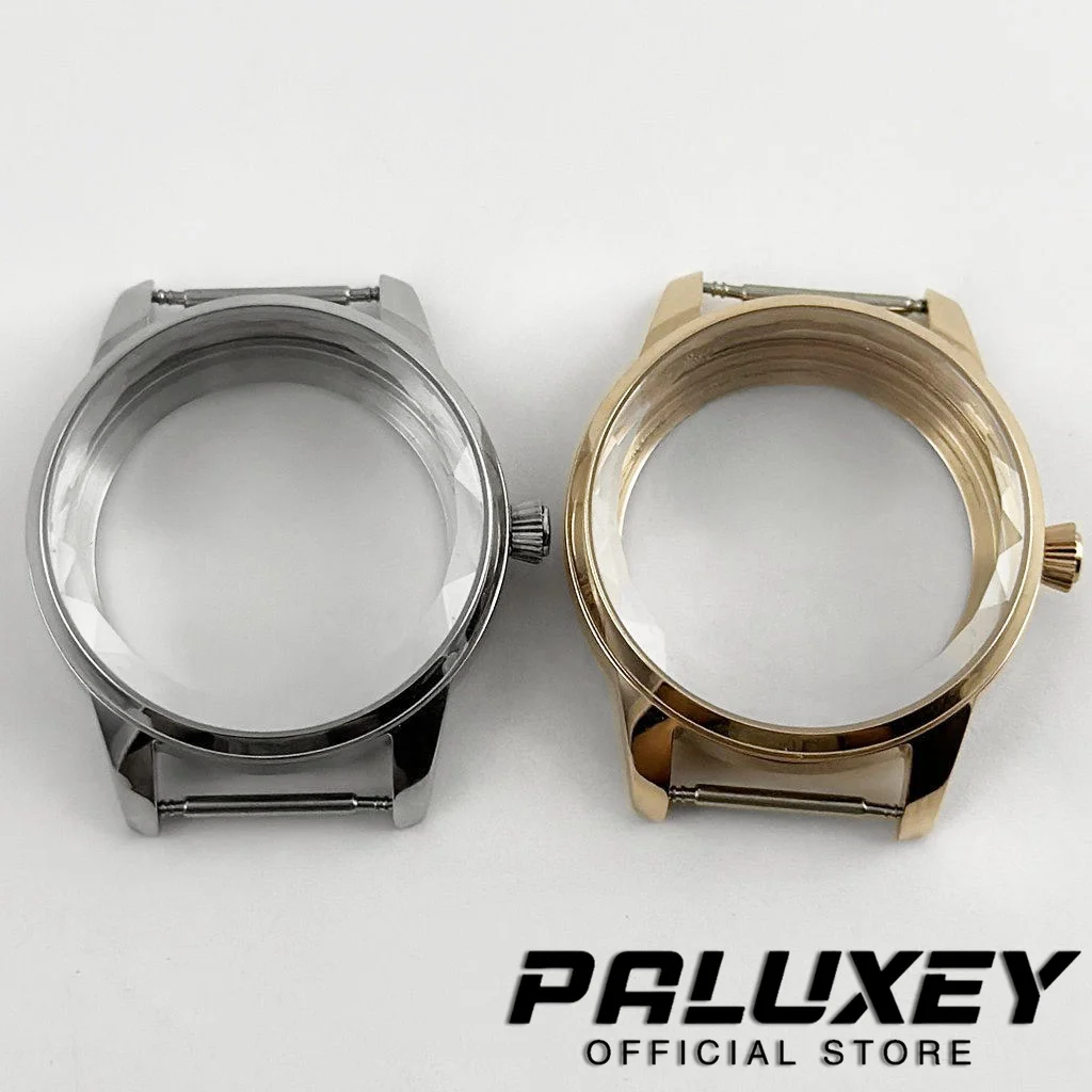 New Cocktail 33MM Diamond Edge Glass Ladies Women's Cocktail Case Stainless Watch Case Fit NH35 NH36 NH38 Movement Watch Box