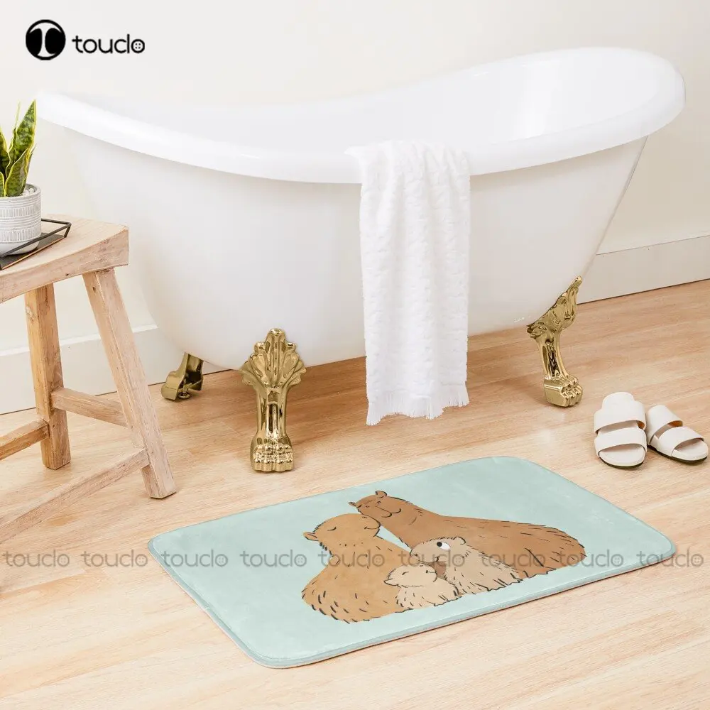 Capybara Family Bath Mat Bath Rug For Shower