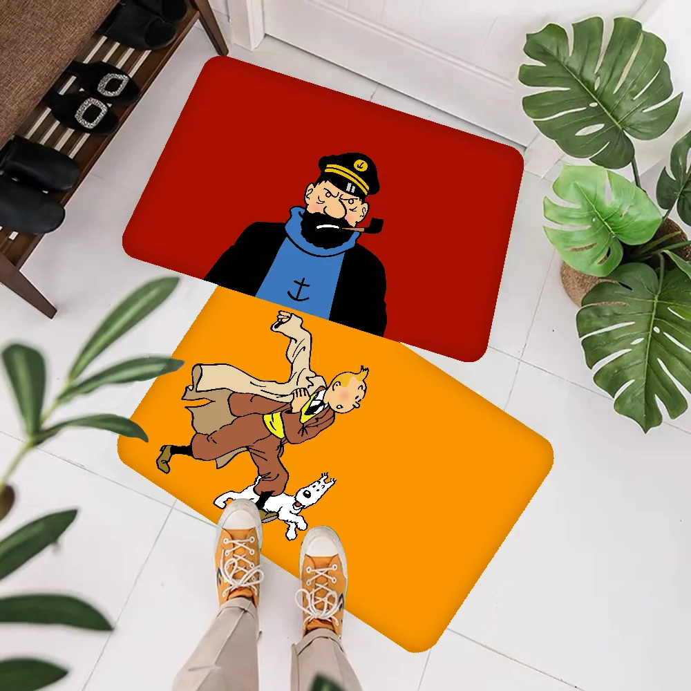 Tintins Room Mats Nordic Style Home Doormat Bathroom-Toilet Mats Bedroom Hotel Decor Mat