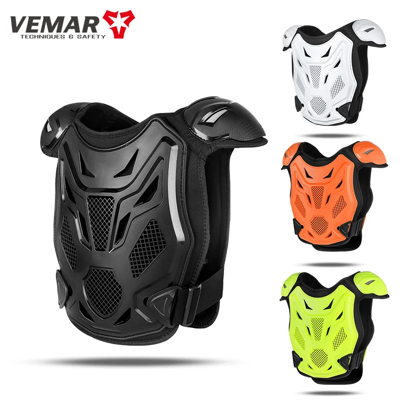 VEMAR New Children's Motorcycle Motocross Body Armor Protective Chest Back Armor Vest Teen Body Protective Gear