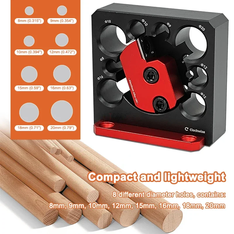

Dowel Maker Jig Kit 8mm-20mm Adjustable - Electric Drill Round Rod Maker for Woodworking (Durable, Multi-Size Precision Tool)