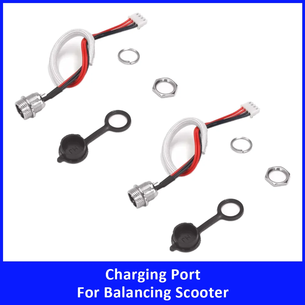 

3 Pin 4 Wire Battery Charging Port Power Cable for Balancing Scooter Hoverboard Switch Connector Replacement Parts