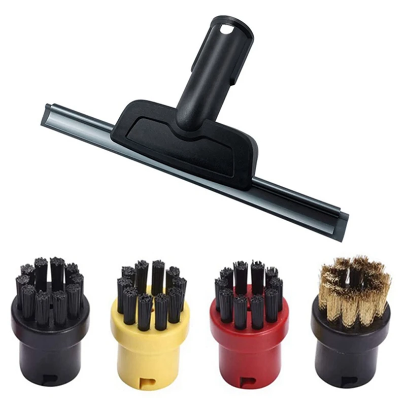 B82B-2X For Karcher SC2 SC3 SC4 SC5 CTK10 CTK20 Window Nozzle Scraper Round Brush For Steam Cleaner Mirrors Moisture