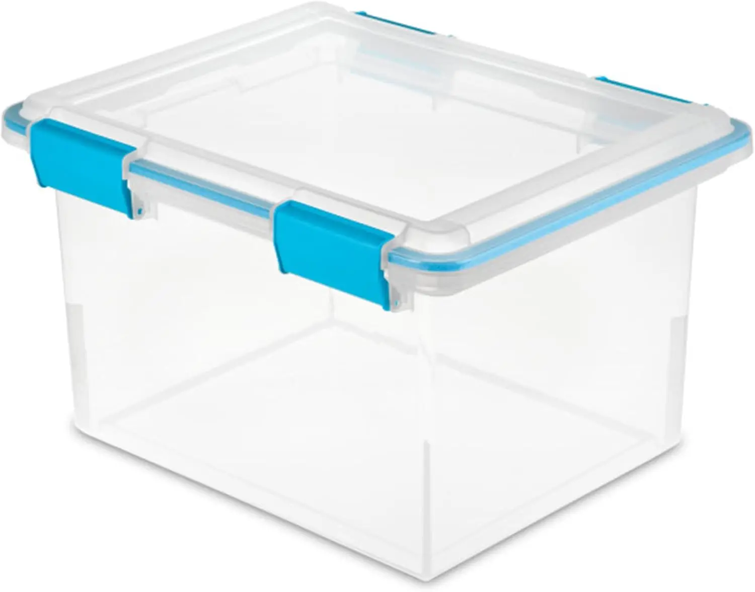 Gasket Box, Stackable Storage Bin with Latching Lid, 32 Quart, 12 Pack