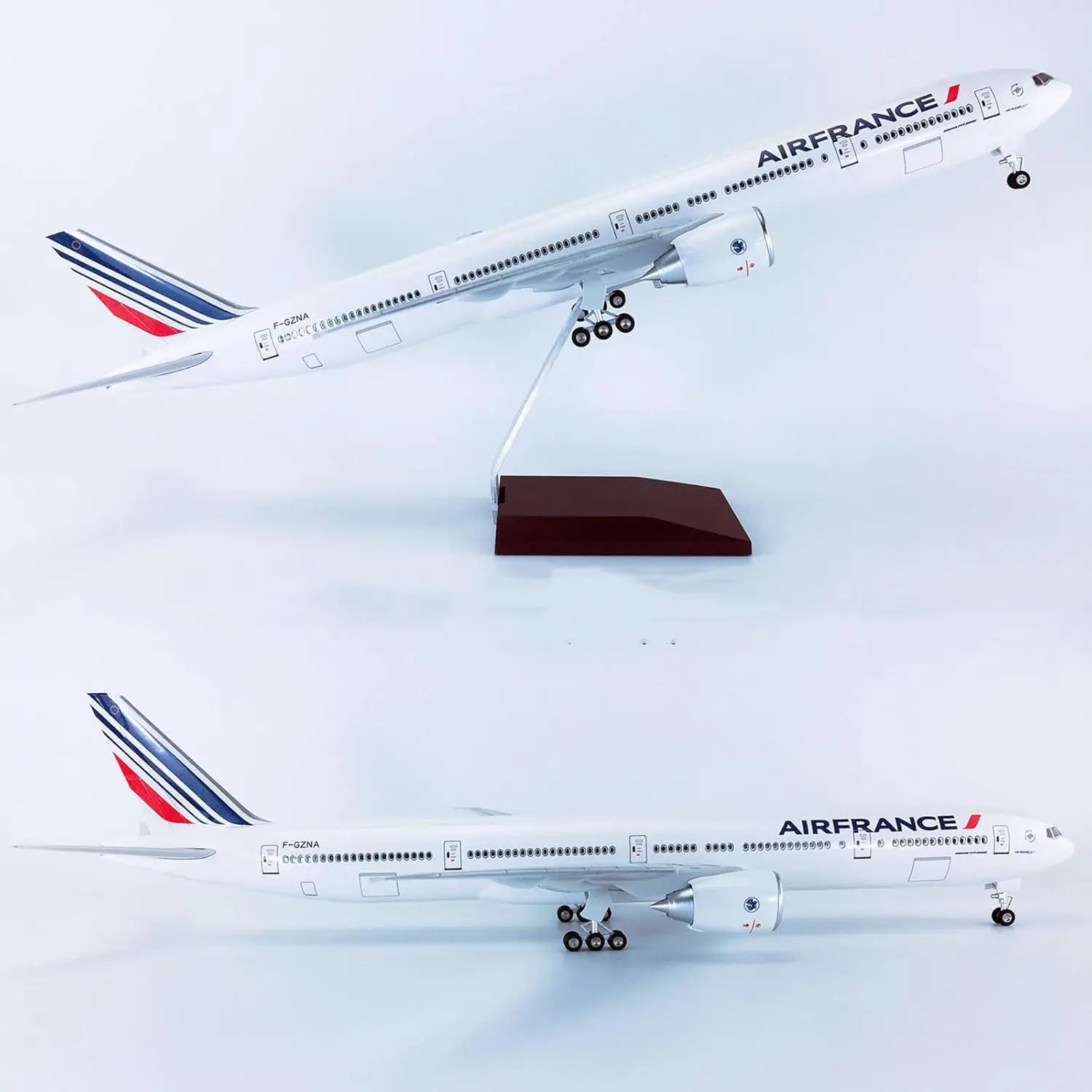 

Children toy 1/157 scale 47CM 777 B777 Aircraft Air France Airlines Model W Light and Wheel Landing Gear Plastic Resin Plane