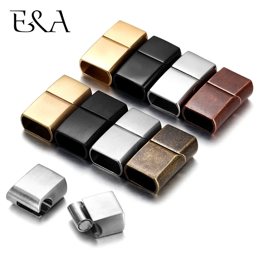 Stainless Steel Magnetic Clasps Hole 12*6mm for Leather Cord Bracelet Magnet Buckle DIY Jewelry Making AccessorIes