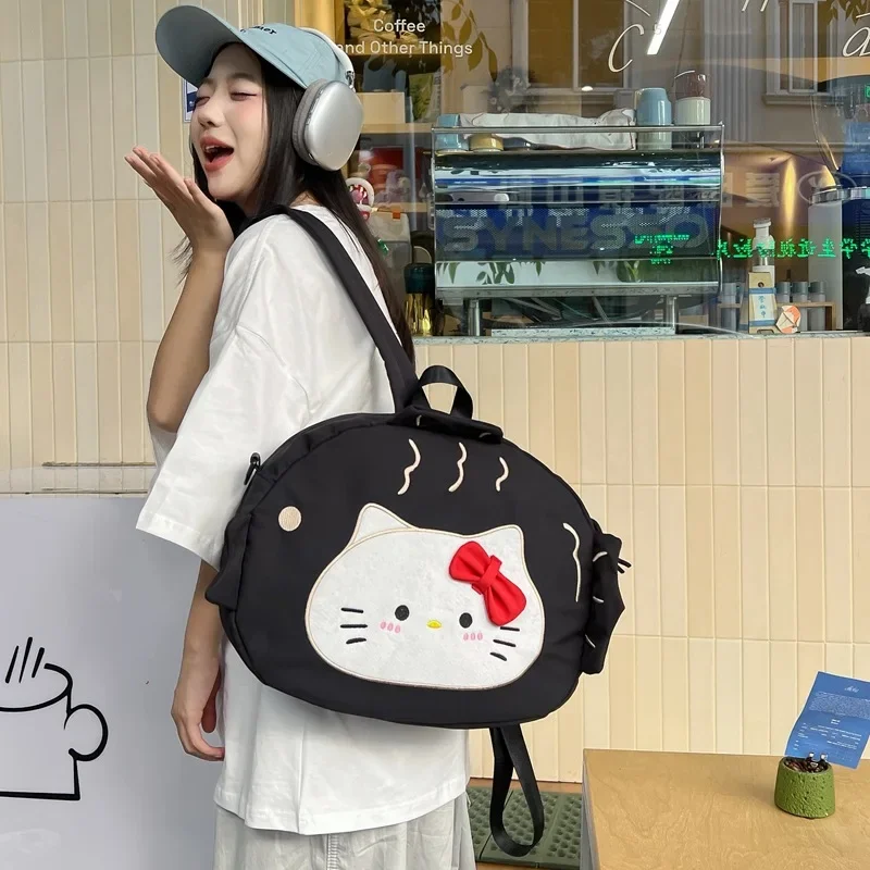 MINISO Sanrio KT Backpack Student Daily Travel Large Capacity Taiyaki Shoulder Bag Children's Birthday Christmas Surprise Gift