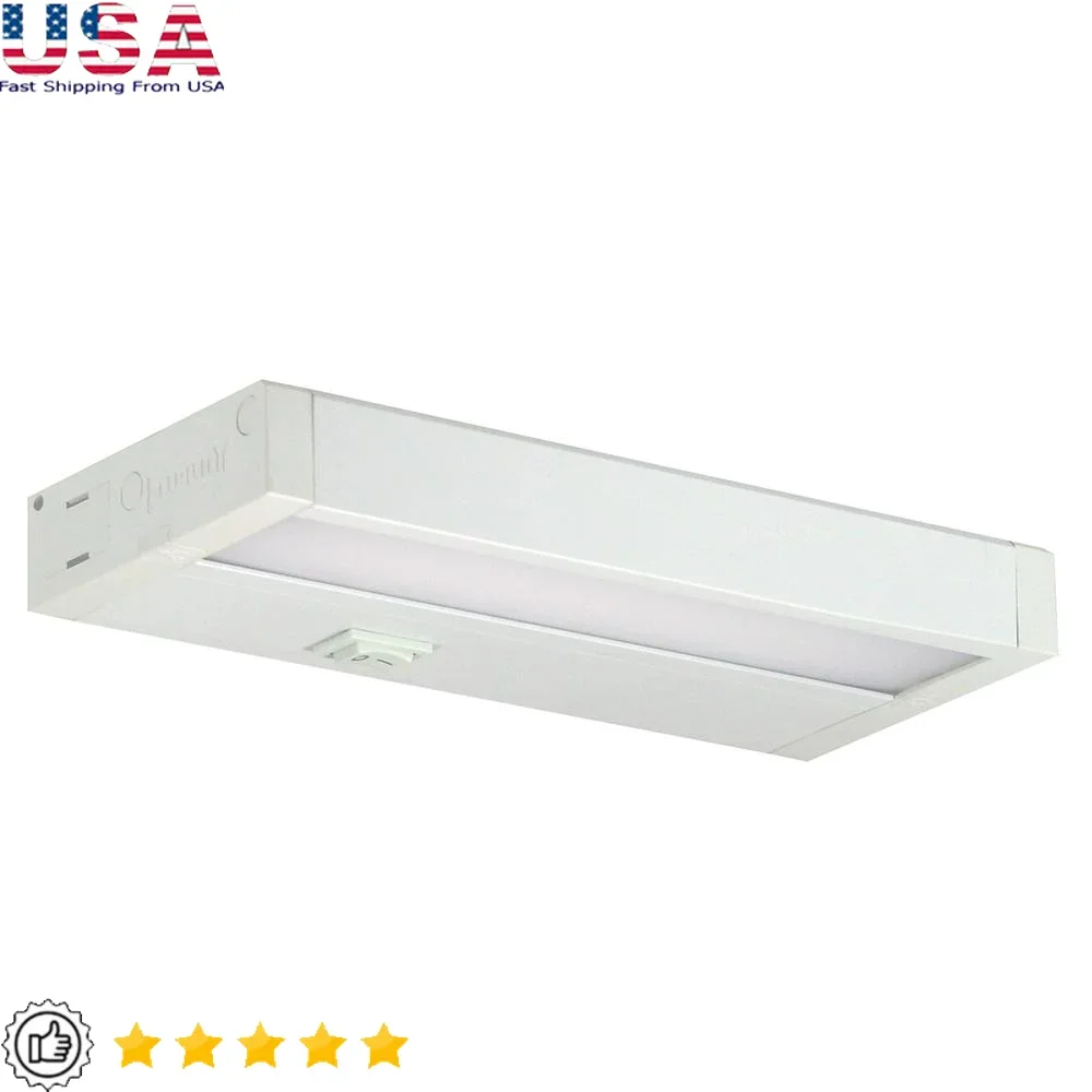 LED ضوء تحت الكابين 3 في 1 قابل للضبط أبيض 8 بوصة سلسلة Nora NUDTW-8808 مسامير قابلة للربط بإضاءة الحافة سهلة التركيب 400 وات خزانة تحتية