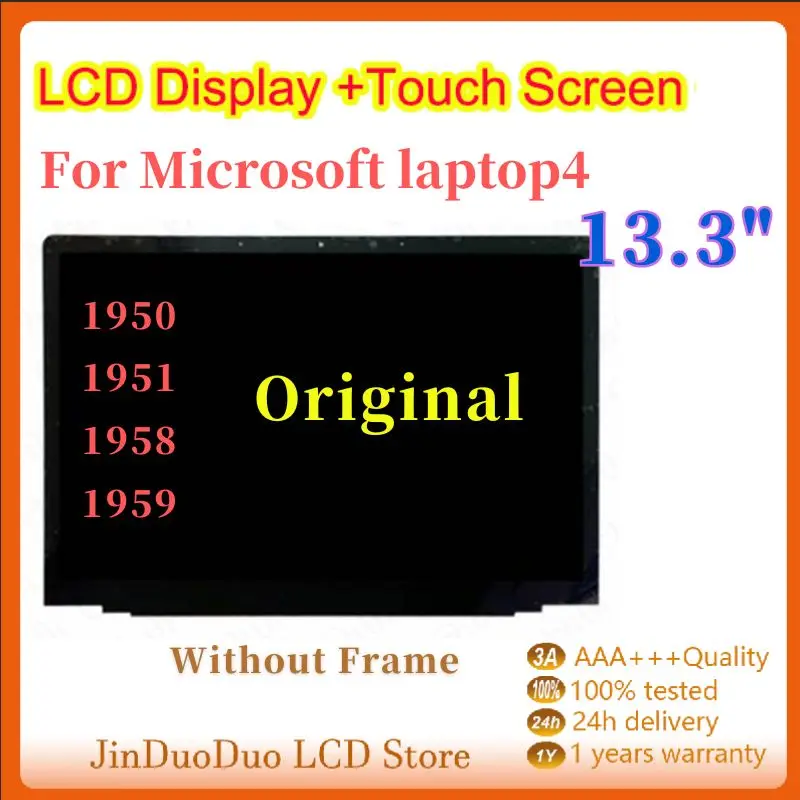 

Original 13.5'' LCD Display Touch Screen Digitizer Assembly For Microsoft Surface Laptop 4 1950 1951 1959 1958 No Frame