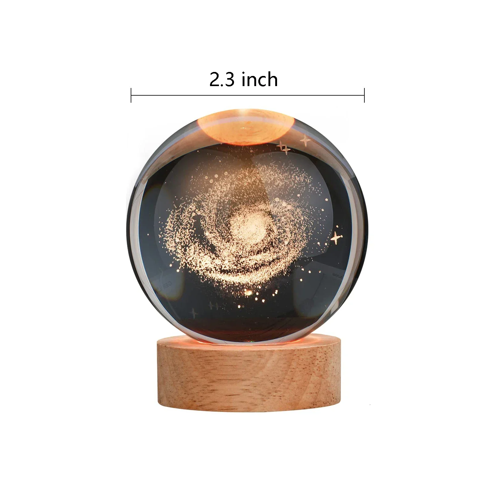 3D Crystal Ball Night Light Lamp Crystal Planet Laser Engraved Solar System Globe Astronomy Gift Birthday Glass Home Decoration