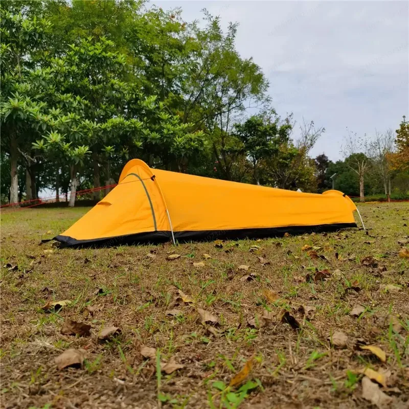 Lightweight Mountaineering Single Camping Tent, Ultra-Light Aluminum Poles Outdoor Camping Equipment