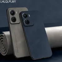Sheepskin Leather Soft Case For Vivo Y02 Y12 Y17S Y15 Y01 Y16 Y19 Y20 Y11S Y21 Y33 Y35 Y22S Y31 Y53S Y91C V17 V20 SE Matte Cover