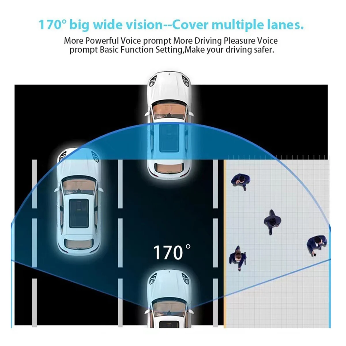 ABND_Car Driving Recorder DVR Video Recorder for 24 Hours Parking Monitoring with GPS WiFi Loop Recording Night Vision
