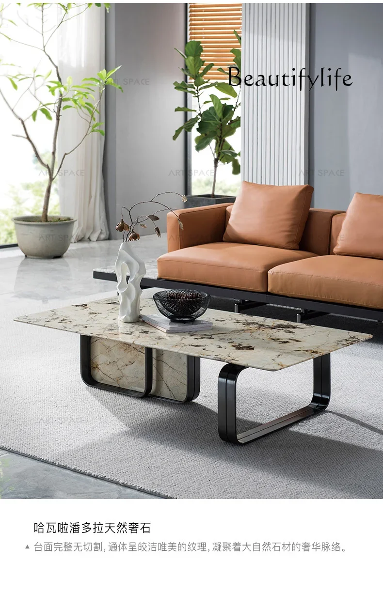 

muebles para hogar Italian Minimalist Marble Foundation Coffee Table Modern Minimalist Coffee Table Side Table Combination