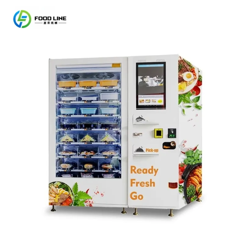 FL Custom 2026 New Hot Food Vending Machine Lunch Box Refrigeration/Preservation digital Fully Built-in Microwave Oven Heating