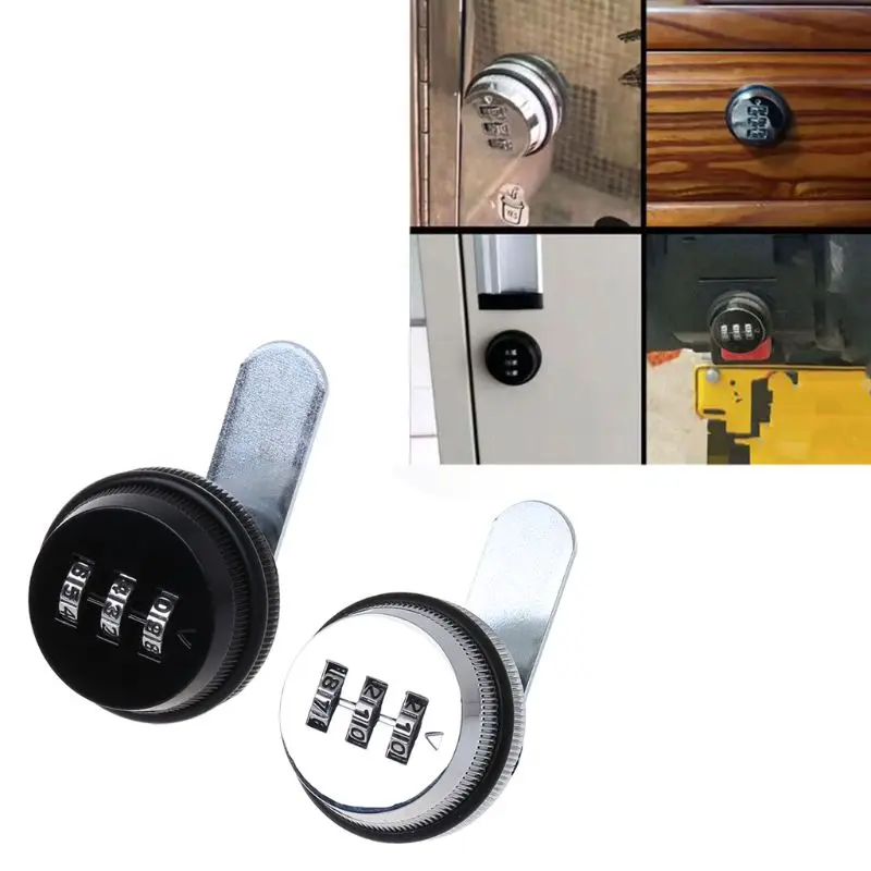 3-digit combination password lock cam lock cabinet drawer mailbox storage cabinet 3-digit password protector