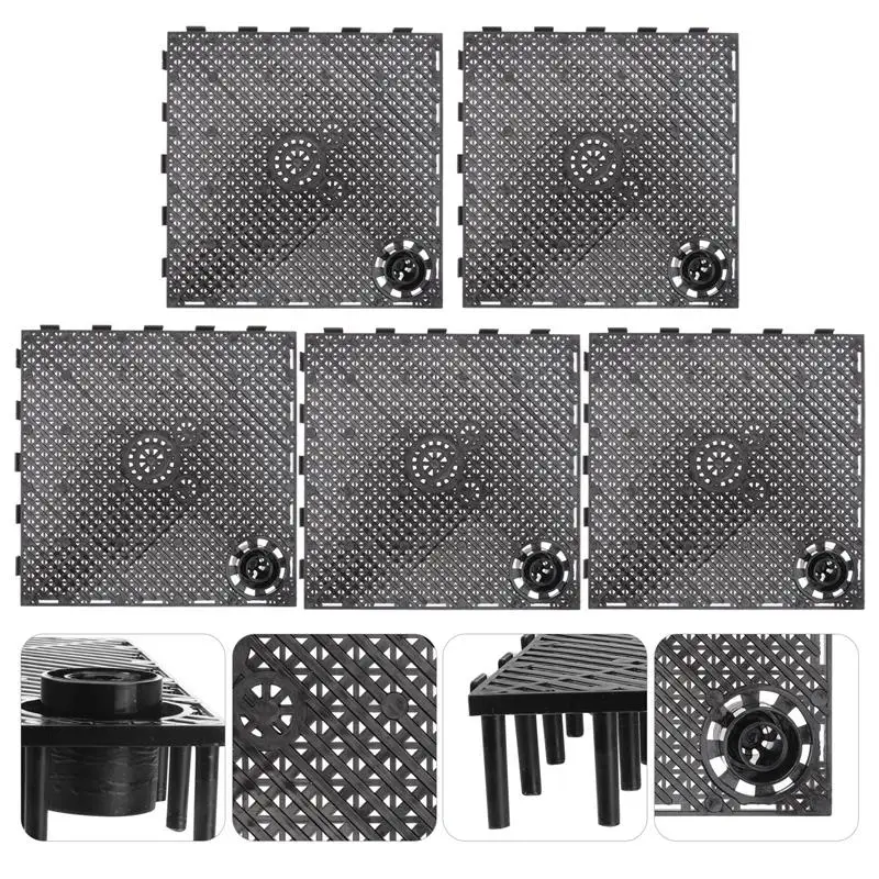 5Pcs Grid Isolate Board Divider Tank Bottom Black Filter Tray Aquarium Crate for Aquarium Breeding ( Black )