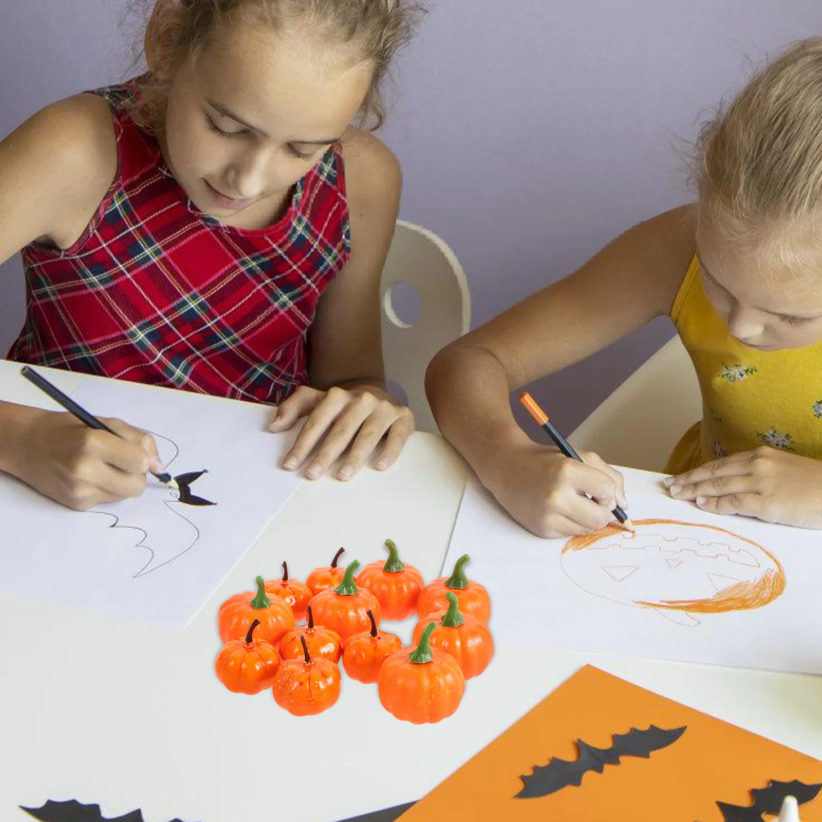 

12 Pcs Simulated Pumpkin Ornament Party Decoration Decorative Artificial Halloween Photography Props