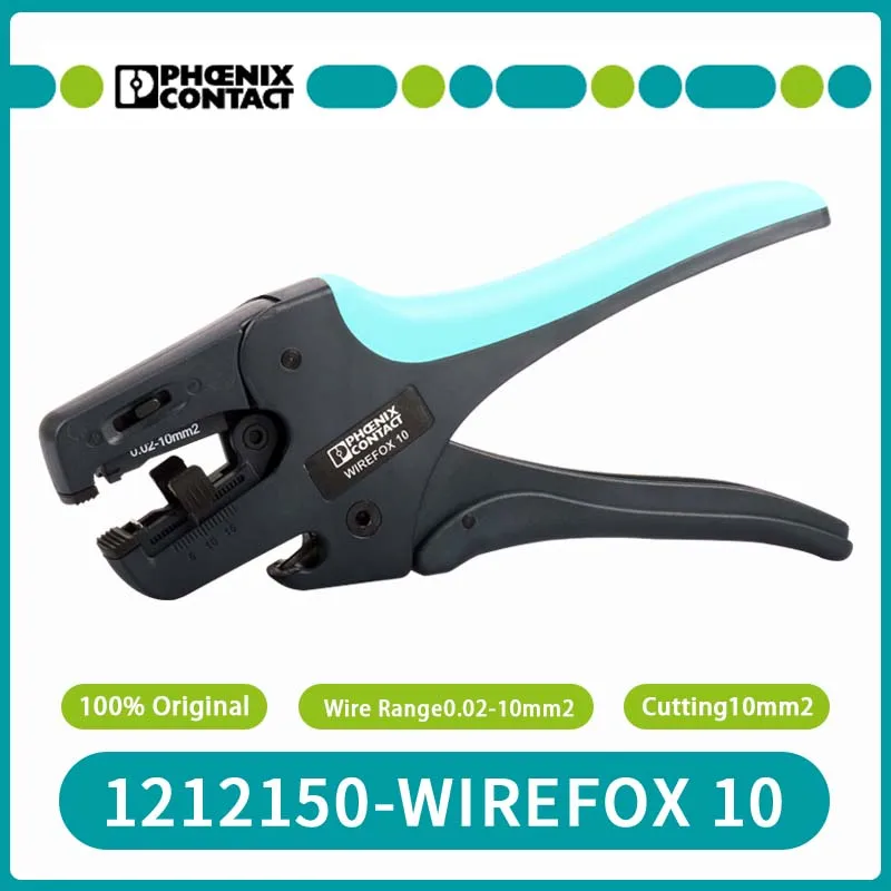 

Phoenix 1212150 Wirefox 10 Wire Stripping Tool Plier( 0.02 to 10.0mm²) AWG 34 to 8 (Hard wires do not apply)