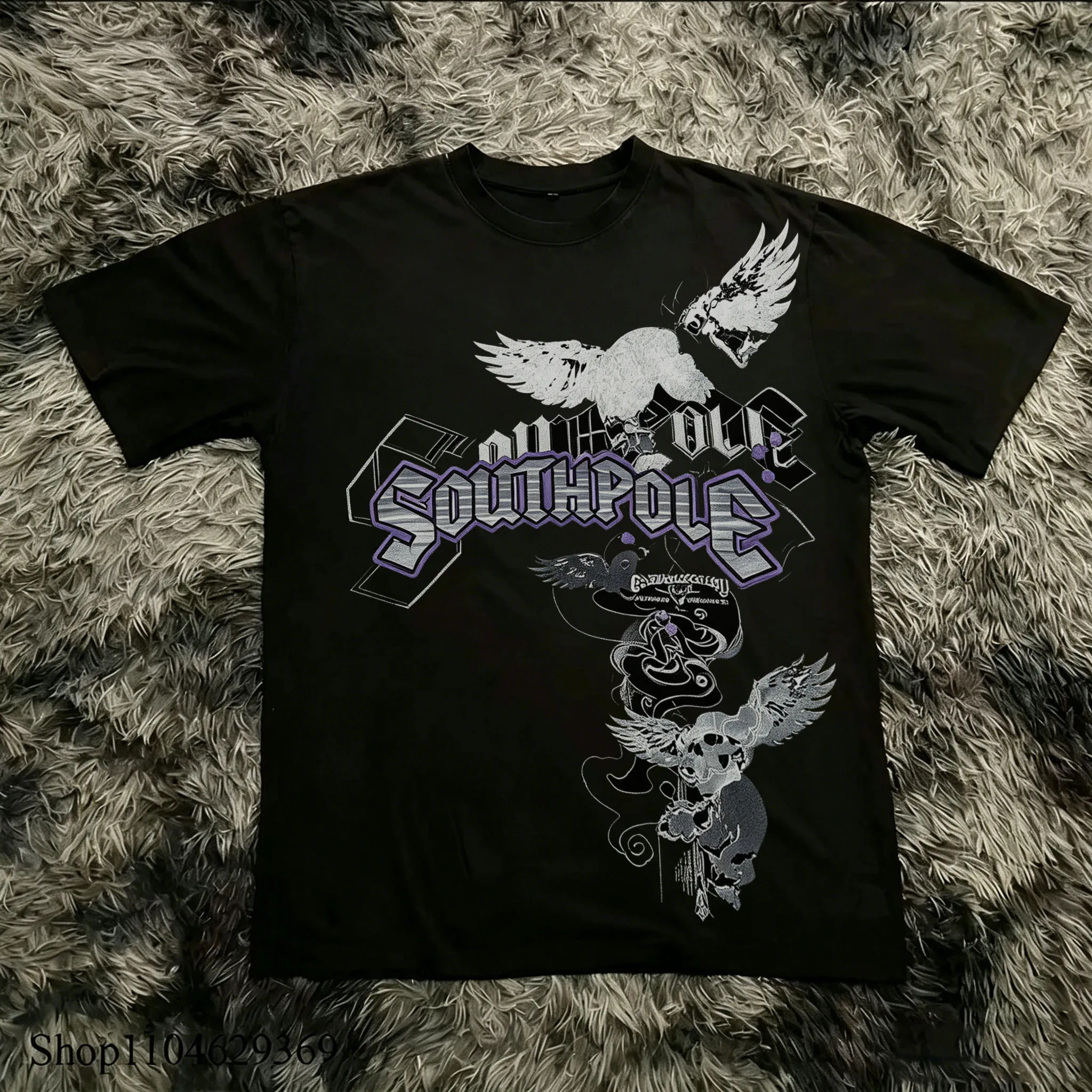 New Arrivals: Printed Crew-Neck T-Shirts, '90s Retro Crop Tops, Y2K “Trash” Style, 2000s-Style Tops, Unisex, Gothic Style