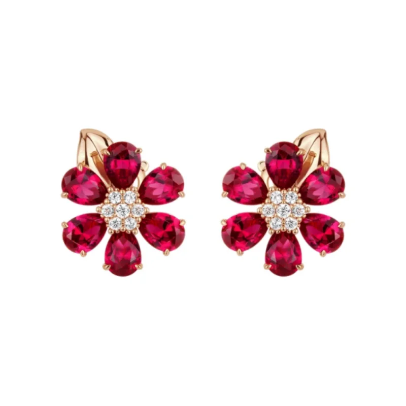 

Серьги BELLUX из стерлингового серебра 925 пробы с синтетическим цирконом, красными драгоценными камнями, серьги-подвески с каплями воды и рубином и бриллиантами