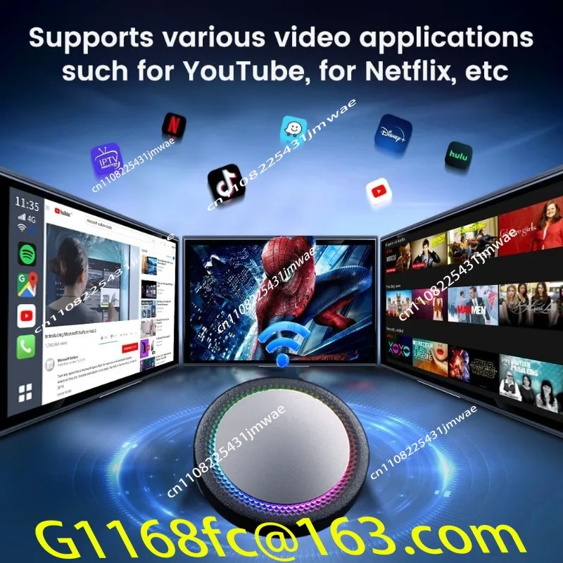 New Android System Interconnected Car Smart Box Qualcomm Eight Core Supports HDMI