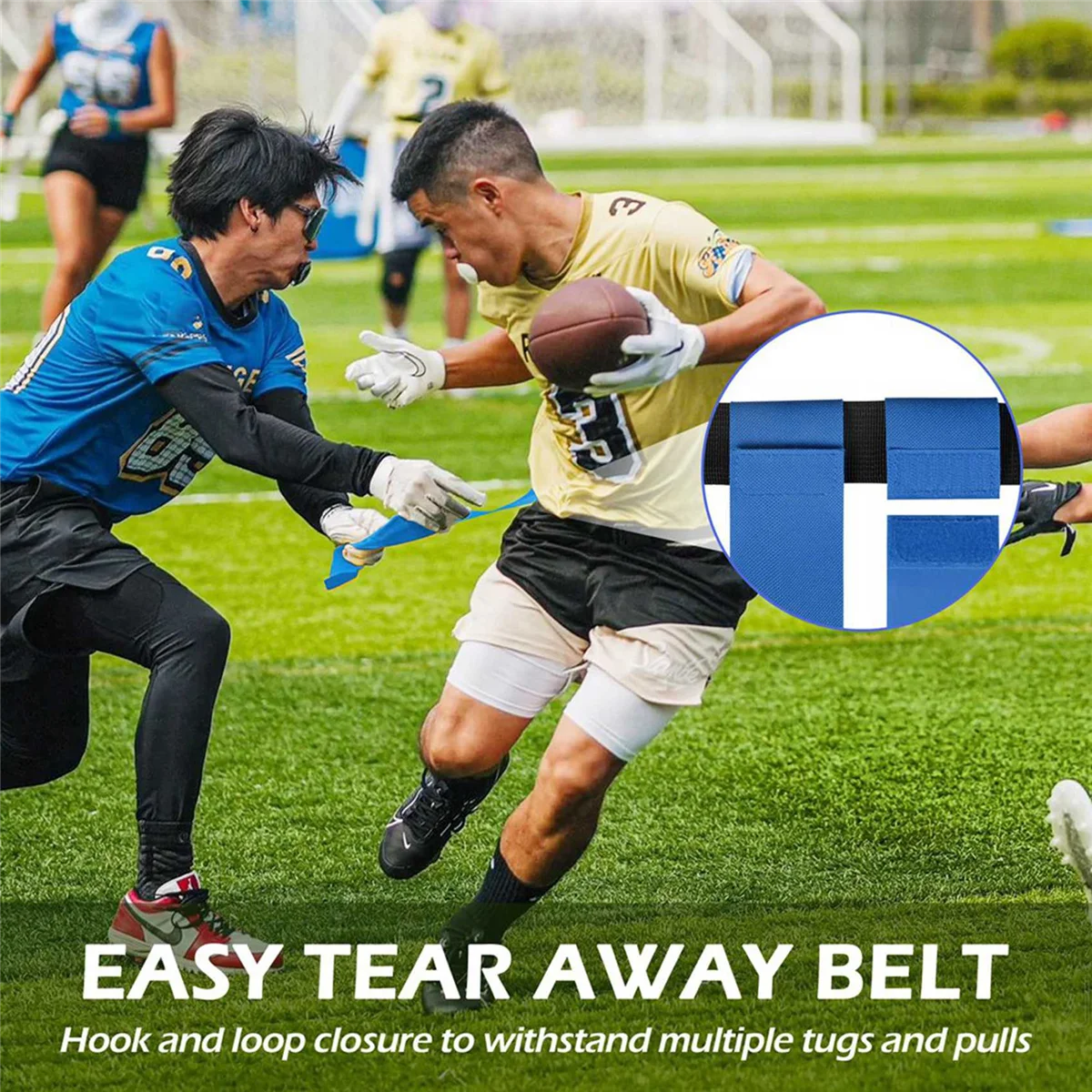 XSXS-Flag Football Belts, Set Flag Football yang Dapat Disesuaikan untuk 28 Pemain untuk Pelatihan dan Kompetisi Olahraga