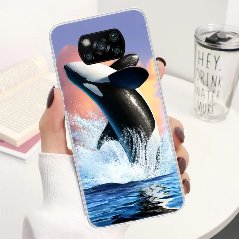 Sea Orcinus Orca Coque Phone Case For Xiaomi Poco X6 X5 X3 Nfc X4 Gt F6 F5 Pro F4 F3 F2 F1 M5s M4 M3 5G Soft Cover M2 X3 Nfc X4 