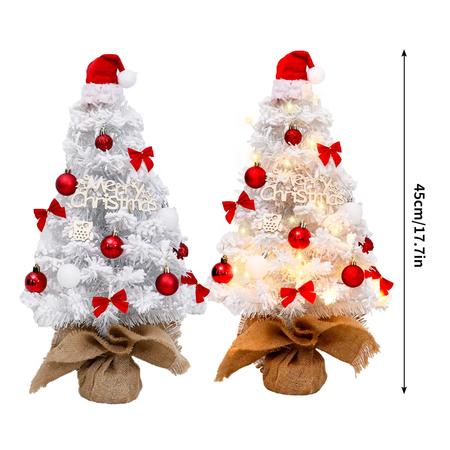 Mini Christmas Tree Desktop Ornament DIY Handicraft Artificial Christmas Tree Home Room Window Display Ornament Festival Party