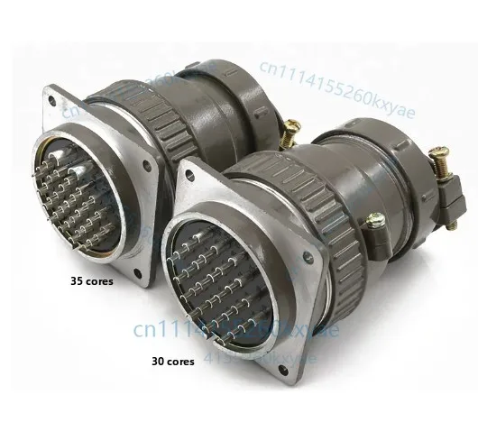 Circular connector p55, 30-pin/35-pin, aviation plug and socket, connector assembly, 55mm mounting hole