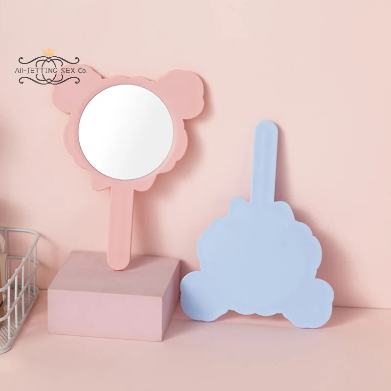 1 ชิ้น Eyelash Extension มือถือแต่งหน้ากระจกสแควร์แต่งหน้า Vanity กระจก Handle Hand Mirror SPA Salon กระจกขนาดกะทัดรัด