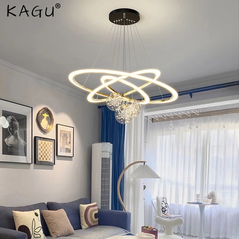 

Acrylic LED Chandeliers Indoor Lighting Lamp For Living Room Bedroom Lamps Include star Decoration Lusters Lights Droppshiping