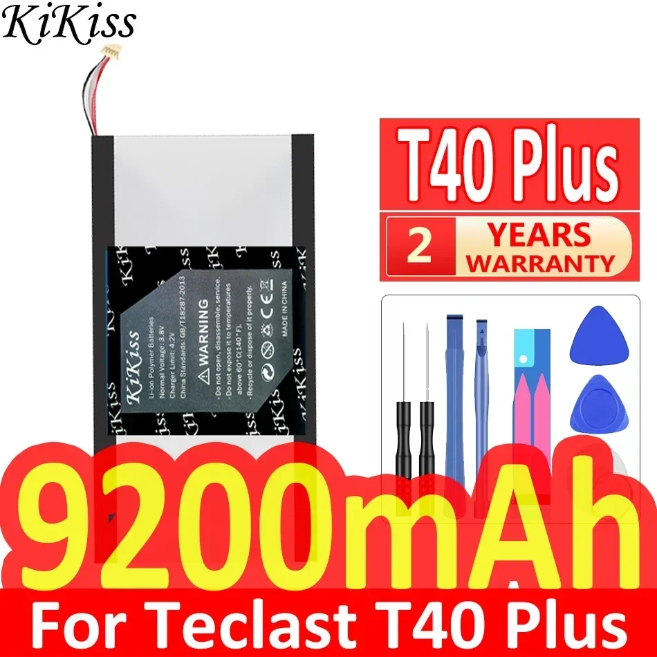 KiKiss Battery 9200mAh T40Plus For Teclast T40 Plus/Pro T40Pro Tablet PC 5 Wire Plug Laptop