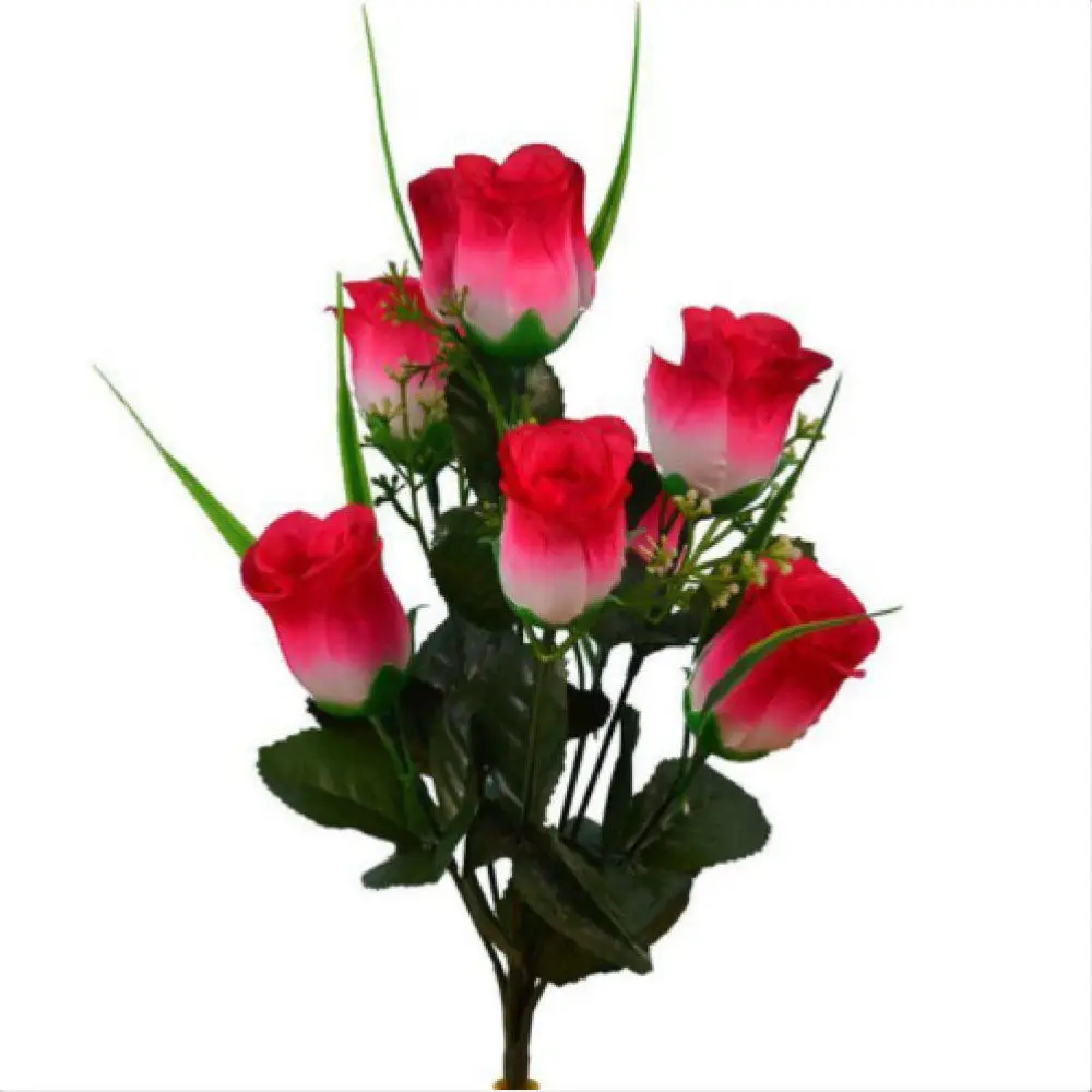 Decorative Silk Rose Bouquet Artificial Flowers Fake Plants For Wedding Home Living Room Floral Arrangement Interior Decor