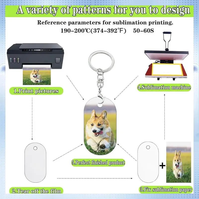 AD-Metal Sublimation Keychain Blanks,Sublimation Blanks Bulk For Keychains,Double Sided Sublimation Ornament Blanks