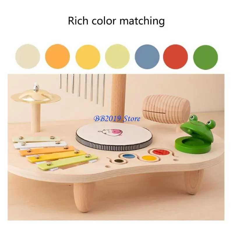 q0kb เด็กเครื่องดนตรีเพอร์คัชชันของเล่นด้วยของเล่นระนาดหลายโหมดเสียง