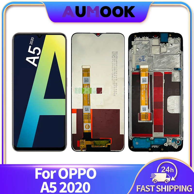 6,5-calowy wyświetlacz IPS LCD do wyświetlacza LCD Oppo A5 2020 z ramką CPH1931 CPH1959 CPH1933 CPH1935 Części zamienne LCD