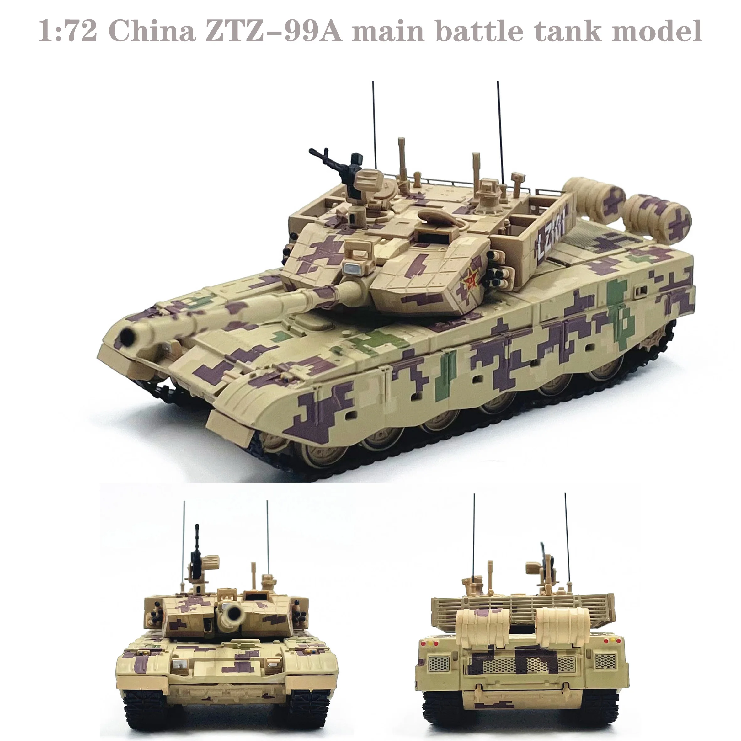 

super value 1:72 China ZTZ-99A main battle tank model Desert digital painting Finished simulation model of alloy car body